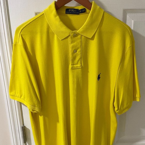 Python Yellow Polo Polo Ralph Lauren | Shirts | Polo Ralph Lauren Yellow Polo With Royal ...